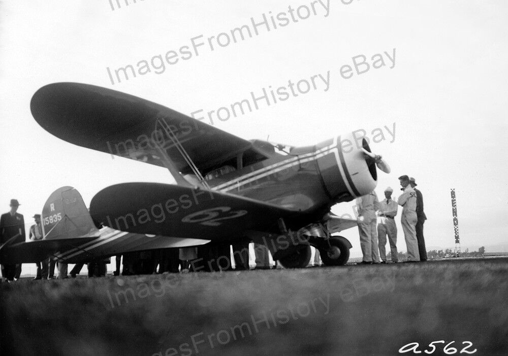 8x10 Print Louise Thaden Blanche Wilcox Beech C17R Staggerwing 1936 #LTBW