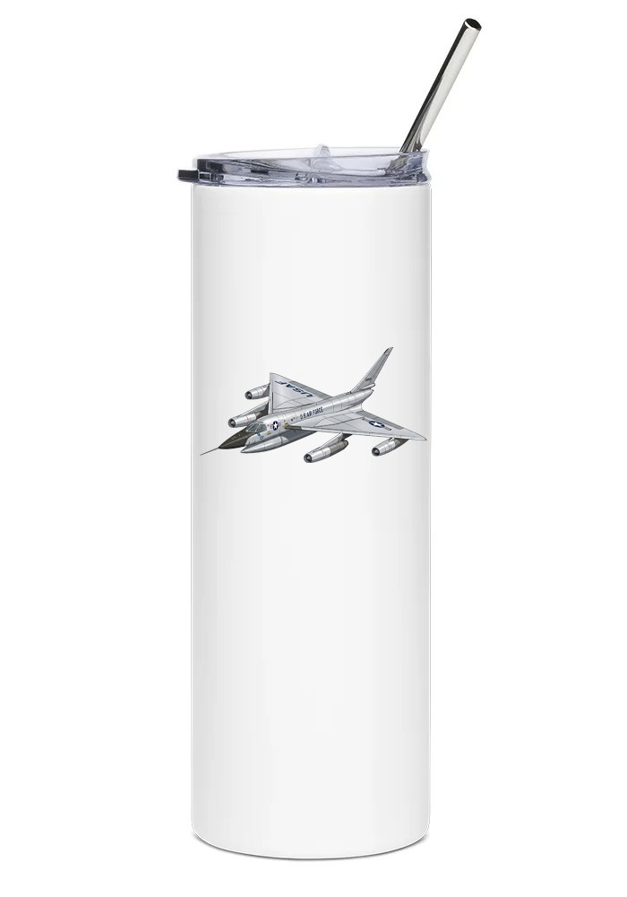 Convair B-58 Hustler  Stainless Steel Water Tumbler with straw - 20oz.
