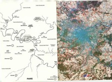 Air France Menu Paris New York Space View Paris France Cover 1977 Boeing 747  picture