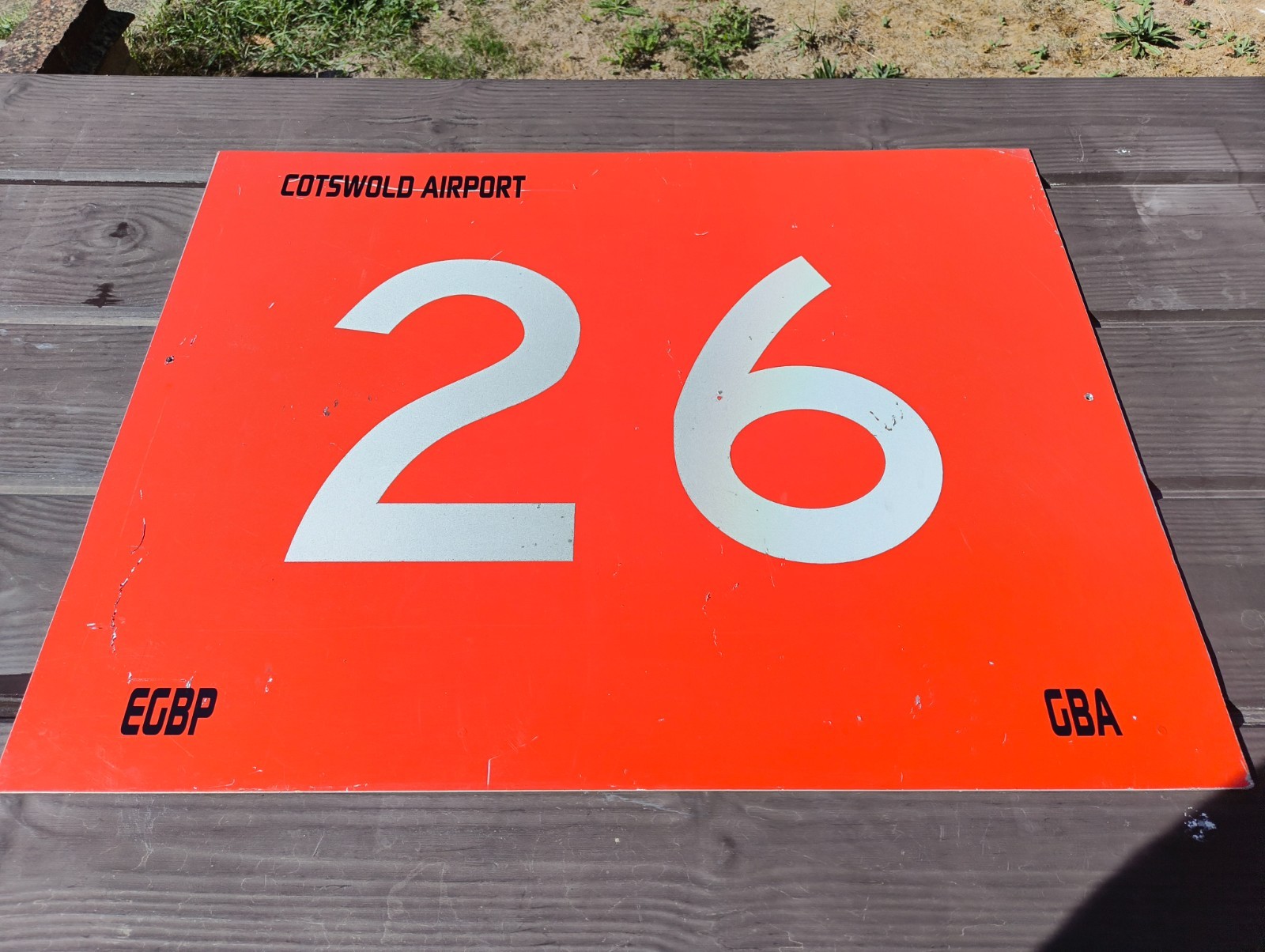 Runway 26 Sign Wall Hanging From Cotswold Airport Runway 26 Sign Wall Hanging From Cotswold Airport