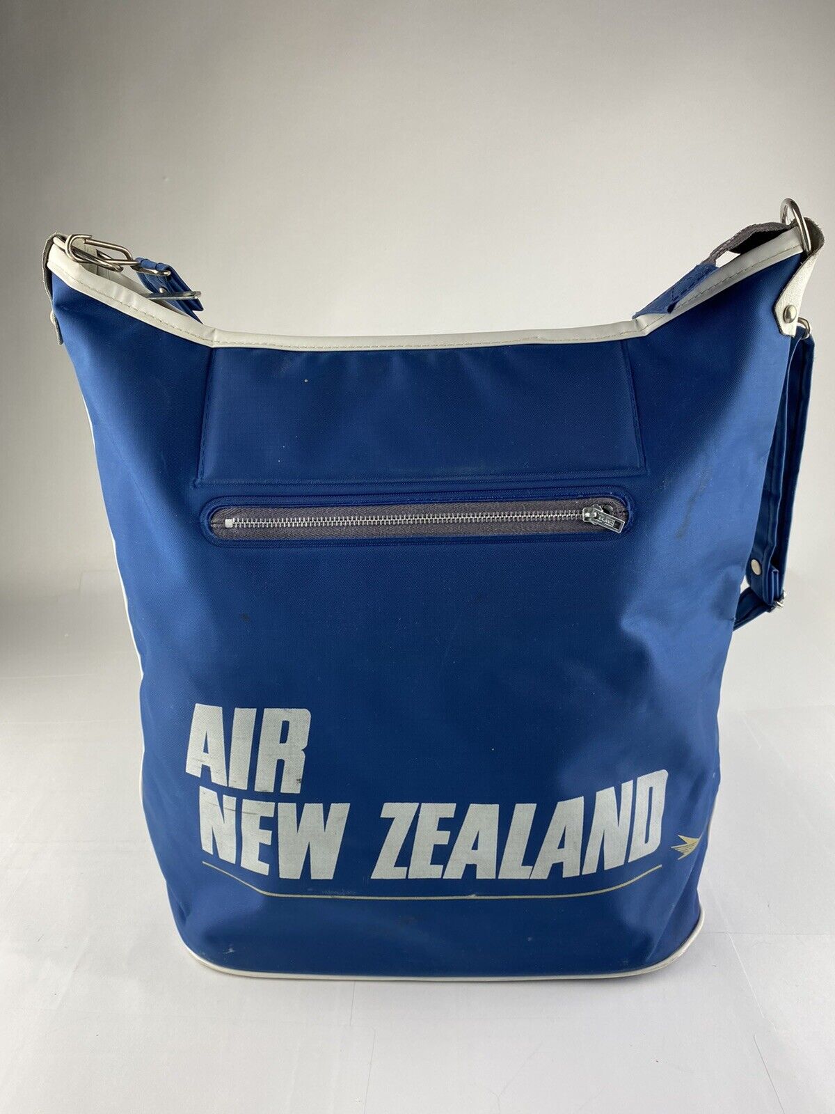 Vintage New Zealand Airline Bag Blue Strap RARE