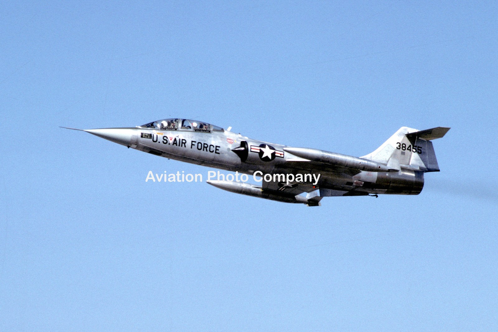 US Air Force 58 TTW Lockheed TF-104G Starfighter 63-8455 (1981) Photograph US Air Force 58 TTW Lockheed TF-104G Starfighter 63-8455 (1981) Photograph