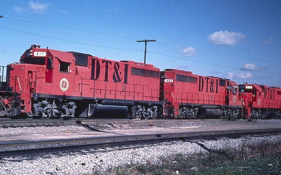 Railroad Slide - Detroit Toledot & Ironton #417 Locomotive Flat Rock Michigan