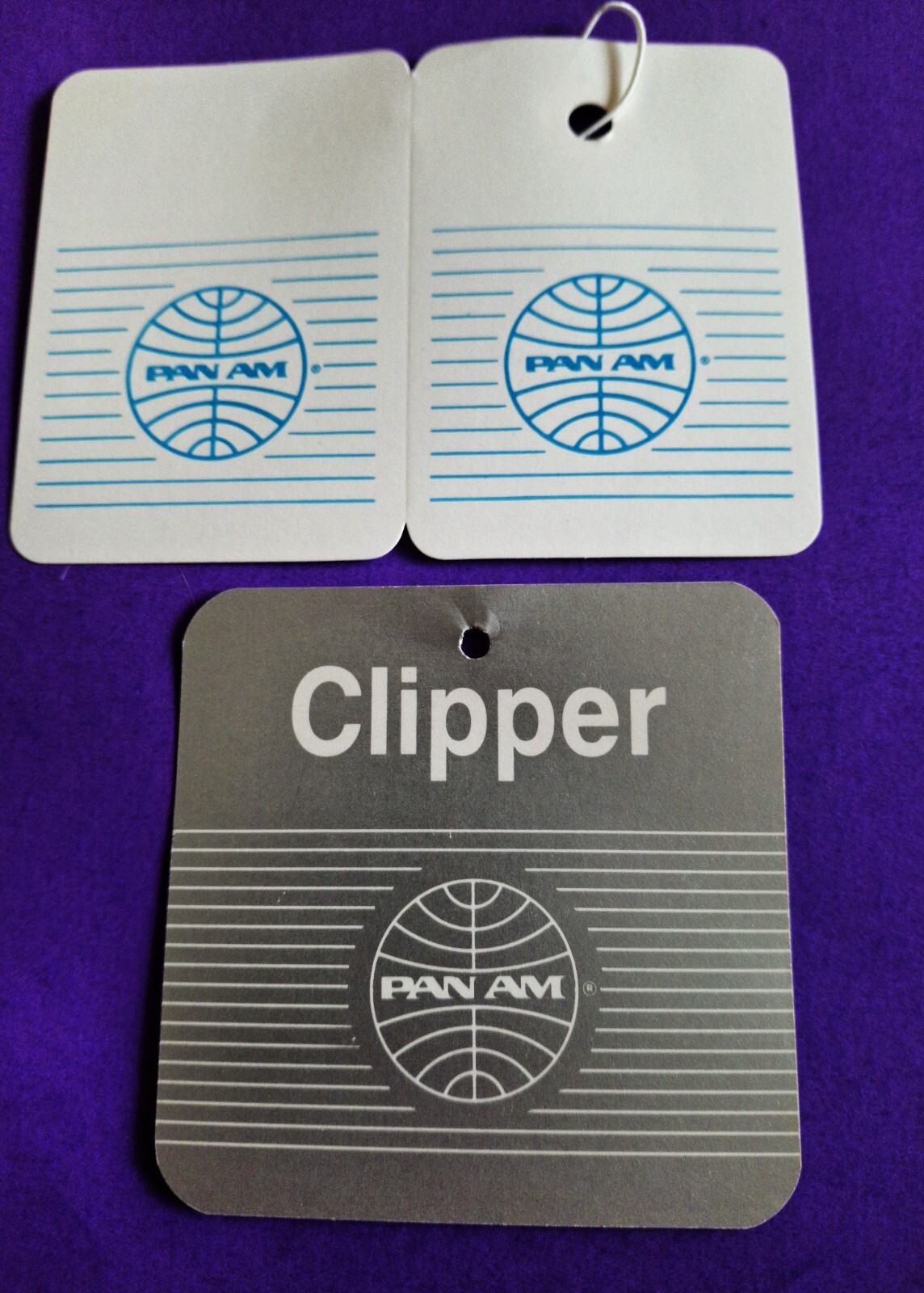 PAN AM Baggage Tags Labels Clipper Class + Pan Am Passenger Address PAN AM Baggage Tags Labels Clipper Class + Pan Am Passenger Address