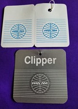 PAN AM Baggage Tags Labels Clipper Class + Pan Am Passenger Address picture