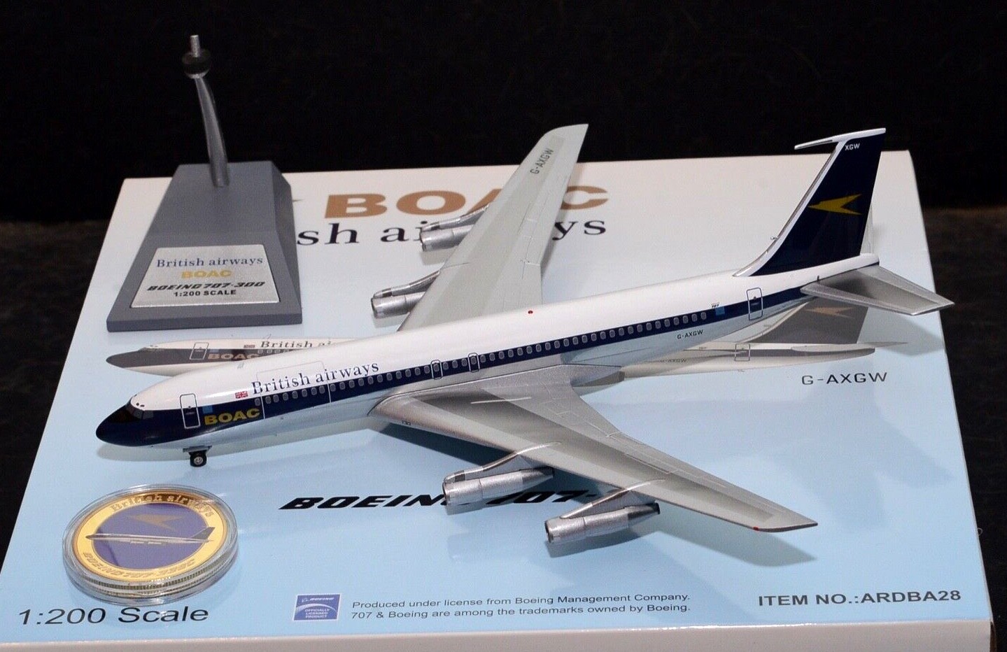 Inflight 200 BOAC British Overseas AIrways B707-300 G-AXGW ARDBA28 Inflight 200 BOAC British Overseas AIrways B707-300 G-AXGW ARDBA28