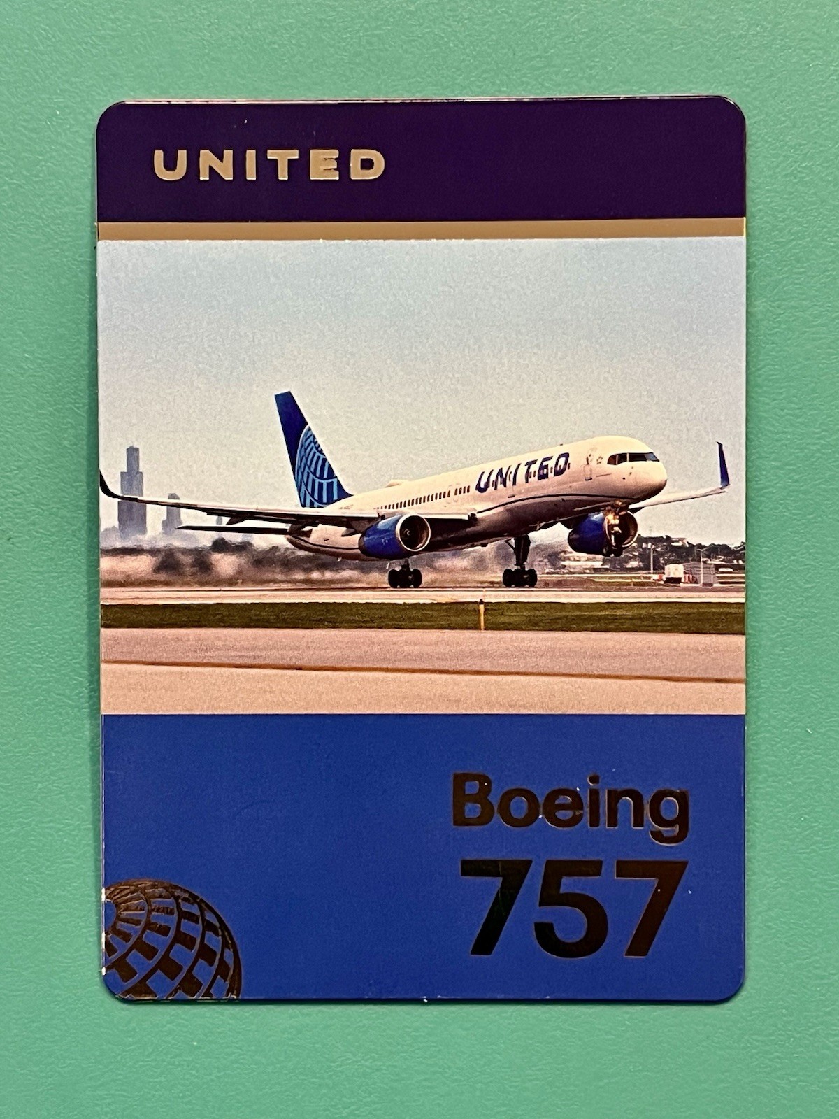 UNITED AIRLINES 757-200 TRADING CARD UNITED AIRLINES 757-200 TRADING CARD