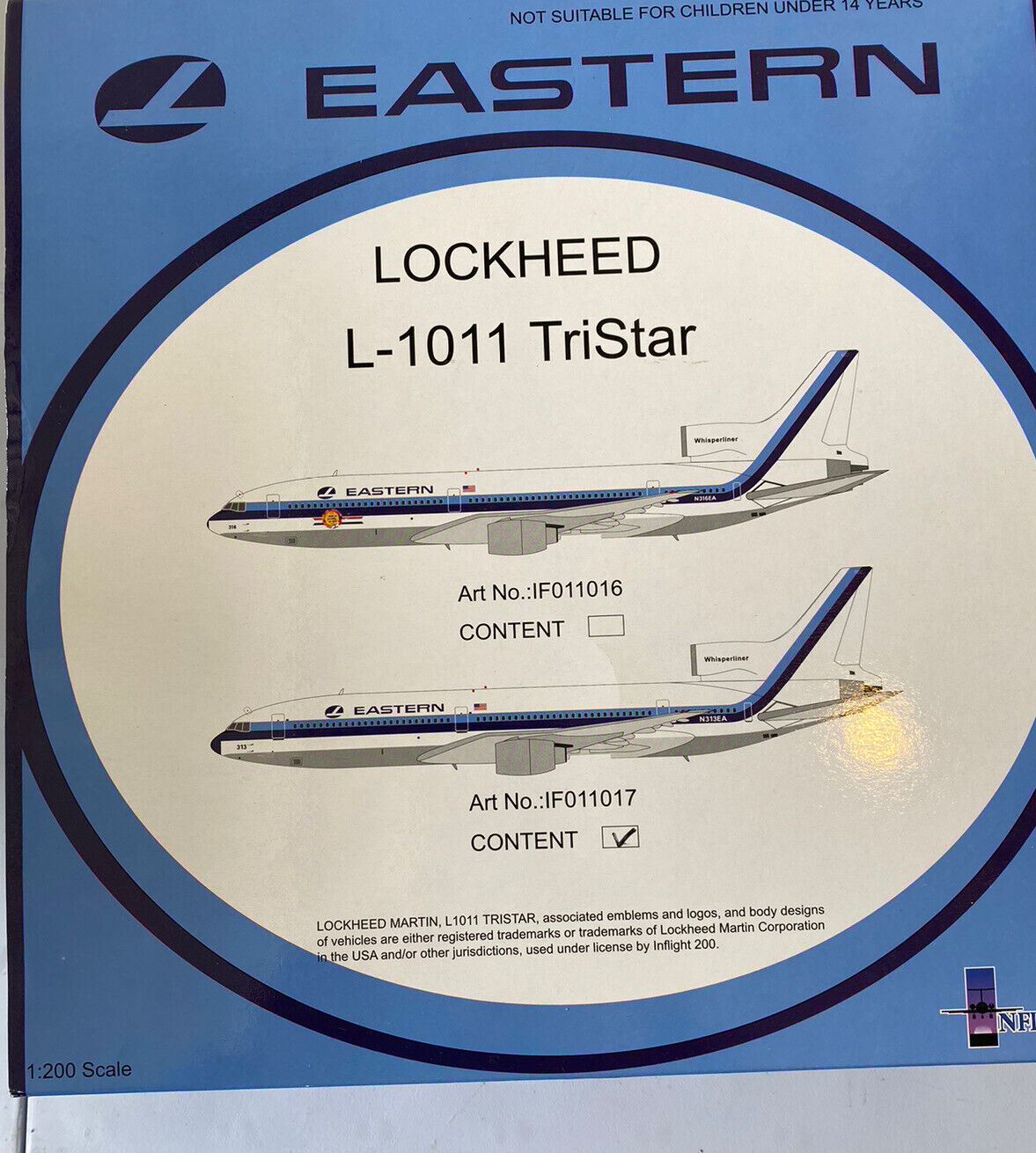 Very RARE 1:200 INFlight200 Eastern Airlines Lockheed L-1011-385-1 N313EA NIB