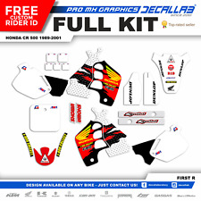 HONDA CR 500 1989 - 2001 Super Durable MX Graphics Decals Stickers kit Decallab picture