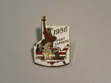  Vintage 1986 Enamel PONY EXPRESS Ride for Liberty Motorcycle Lapel Pin VGUC picture