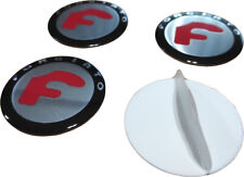 4x FORGIATO #3 Aluminum Metal Stickers Wheel Center Caps Logo Badge Rims Decal picture