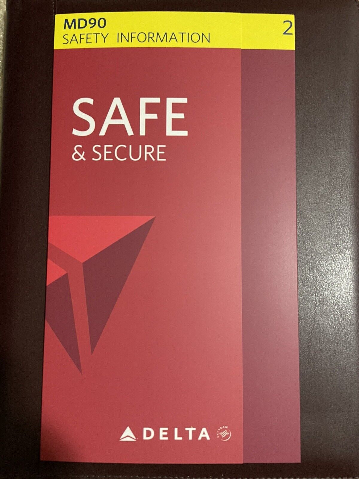 11/2015 DELTA AIRLINES SAFETY CARD MD90