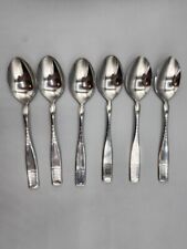 6 Delta Airlines Spoon Lot Stainless Steel Flatware Signed ABCO New Vintage picture