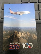 2026 American Airlines RARE America's 250 Boeing 737 July 4th livery pilot card picture