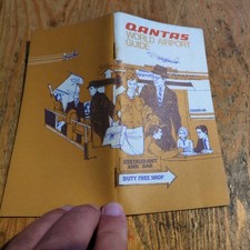 1950s QANTAS AIRWAYS AIRLINES WORLD AIRPORTS GUIDE BOOKLET picture