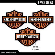3 Pack Harley Davidson VINTAGE style sticker , Old School Decal “BLACK” picture