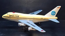 Vtg 1980s Pan Am Battery Operated 747SP Jet Plane Boeing 773BL Toy (tested good) picture