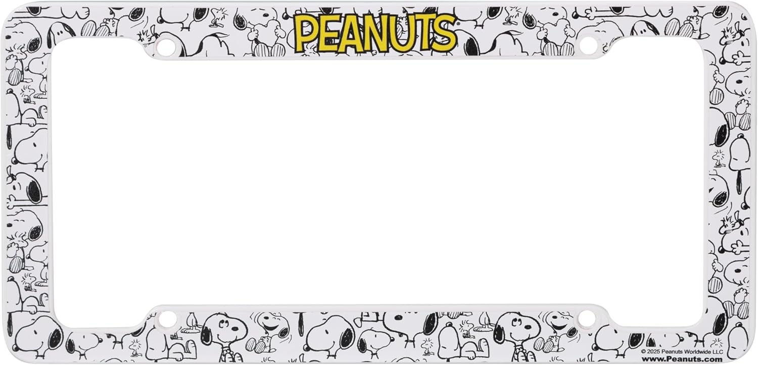 CHROMA Peanuts Snoopy Expressions License Plate Frame, Officially Licensed CHROMA Peanuts Snoopy Expressions License Plate Frame, Officially Licensed